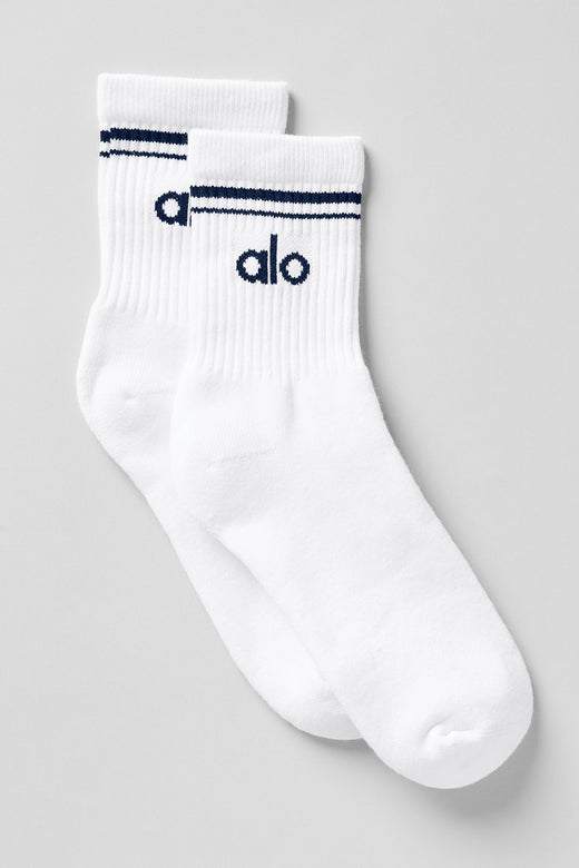 Unisex Half-Crew Throwback Sock Blanco/Navy